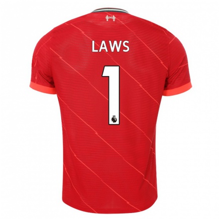 Kinder Fußball Rachael Laws #1 Rot Heimtrikot Trikot 2021/22 T-shirt