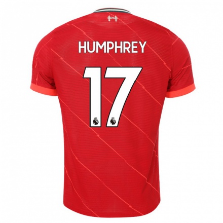 Kinder Fußball Carla Humphrey #17 Rot Heimtrikot Trikot 2021/22 T-shirt