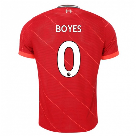 Kinder Fußball Morgan Boyes #0 Rot Heimtrikot Trikot 2021/22 T-shirt