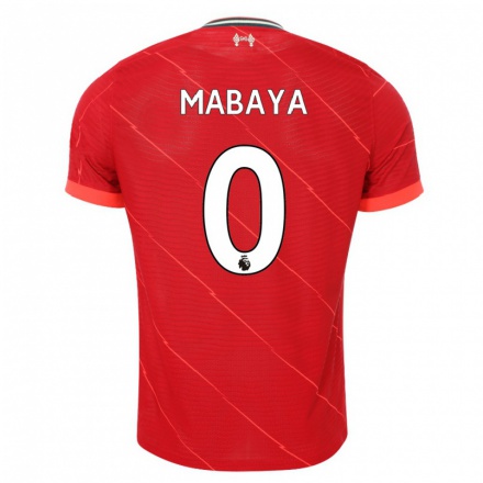 Kinder Fußball Isaac Mabaya #0 Rot Heimtrikot Trikot 2021/22 T-shirt