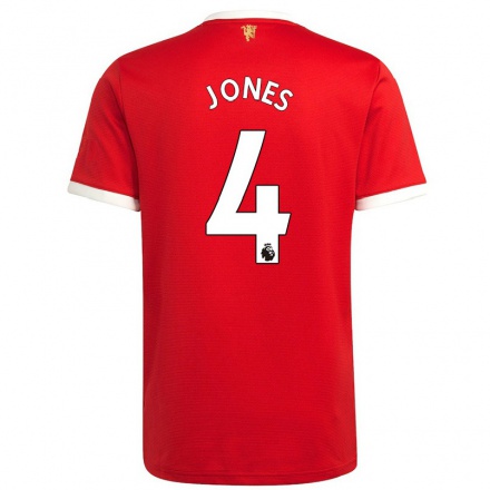 Kinder Fußball Phil Jones #4 Rot Heimtrikot Trikot 2021/22 T-shirt