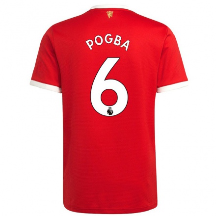 Kinder Fußball Paul Pogba #6 Rot Heimtrikot Trikot 2021/22 T-Shirt