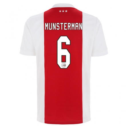Kinder Fußball Marthe Munsterman #6 Rot-weiss Heimtrikot Trikot 2021/22 T-shirt