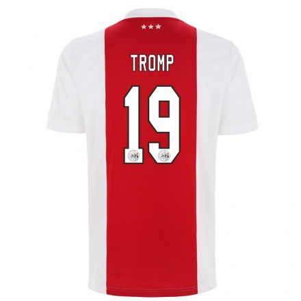 Kinder Fußball Nikita Tromp #19 Rot-Weiss Heimtrikot Trikot 2021/22 T-Shirt