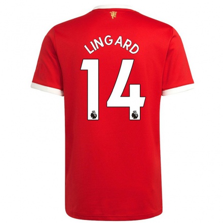 Kinder Fußball Jesse Lingard #14 Rot Heimtrikot Trikot 2021/22 T-Shirt