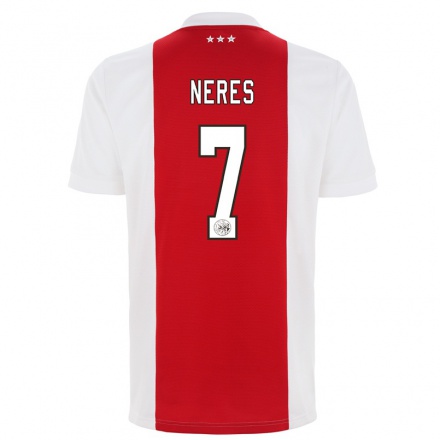 Kinder Fußball David Neres #7 Rot-Weiss Heimtrikot Trikot 2021/22 T-Shirt