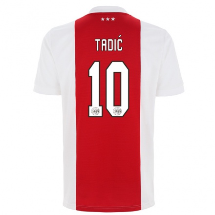Kinder Fußball Dusan Tadic #10 Rot-Weiss Heimtrikot Trikot 2021/22 T-Shirt