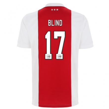 Kinder Fußball Daley Blind #17 Rot-Weiss Heimtrikot Trikot 2021/22 T-Shirt