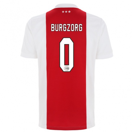 Kinder Fußball Mitchell Burgzorg #0 Rot-Weiss Heimtrikot Trikot 2021/22 T-Shirt