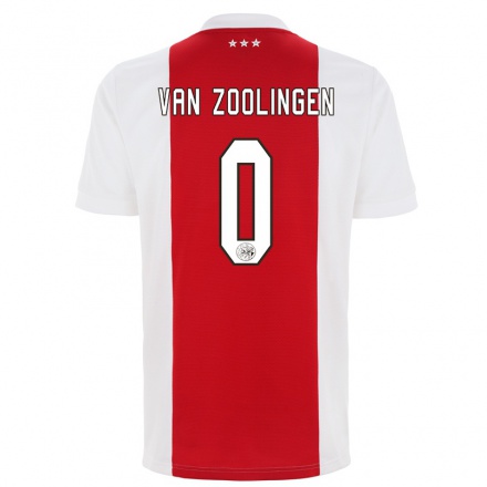 Kinder Fußball Glenn Van Zoolingen #0 Rot-weiss Heimtrikot Trikot 2021/22 T-shirt