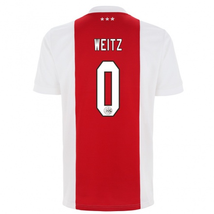 Kinder Fußball Axel Weitz #0 Rot-Weiss Heimtrikot Trikot 2021/22 T-Shirt