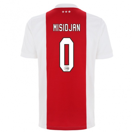 Kinder Fußball Diferdio Misidjan #0 Rot-Weiss Heimtrikot Trikot 2021/22 T-Shirt