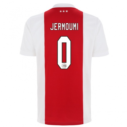 Kinder Fußball Diyae Jermoumi #0 Rot-Weiss Heimtrikot Trikot 2021/22 T-Shirt