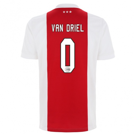 Kinder Fußball Bram Van Driel #0 Rot-weiss Heimtrikot Trikot 2021/22 T-shirt