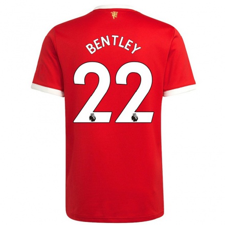 Kinder Fußball Fran Bentley #22 Rot Heimtrikot Trikot 2021/22 T-shirt