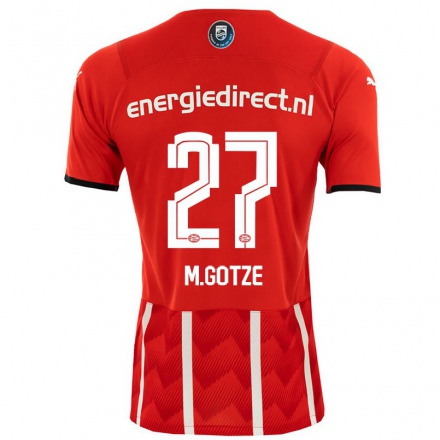 Kinder Fußball Mario Gotze #27 Rot Heimtrikot Trikot 2021/22 T-shirt