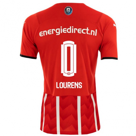 Kinder Fußball Jaivy Lourens #0 Rot Heimtrikot Trikot 2021/22 T-shirt