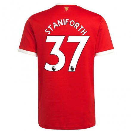 Kinder Fußball Lucy Staniforth #34 Rot Heimtrikot Trikot 2021/22 T-Shirt