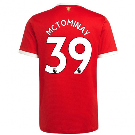 Kinder Fußball Scott Mctominay #39 Rot Heimtrikot Trikot 2021/22 T-shirt