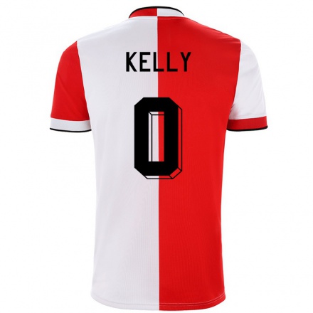 Kinder Fußball Liam Kelly #0 Rot-Weiss Heimtrikot Trikot 2021/22 T-Shirt