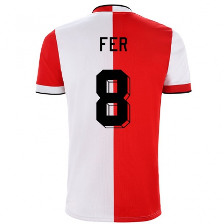 Kinder Fußball Leroy Fer #8 Rot-Weiss Heimtrikot Trikot 2021/22 T-Shirt