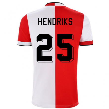Kinder Fußball Ramon Hendriks #25 Rot-Weiss Heimtrikot Trikot 2021/22 T-Shirt