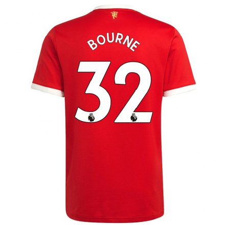 Kinder Fußball Tara Bourne #32 Rot Heimtrikot Trikot 2021/22 T-shirt