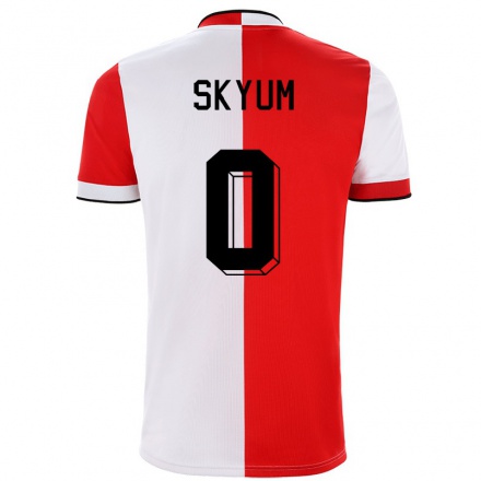 Kinder Fußball Levi Skyum #0 Rot-weiss Heimtrikot Trikot 2021/22 T-shirt