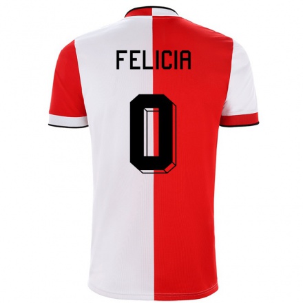 Kinder Fußball Gio-Renys Felicia #0 Rot-Weiss Heimtrikot Trikot 2021/22 T-Shirt