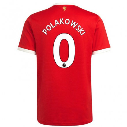 Kinder Fußball Daniel Polakowski #0 Rot Heimtrikot Trikot 2021/22 T-shirt
