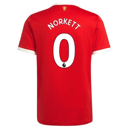 Kinder Fußball Manni Norkett #0 Rot Heimtrikot Trikot 2021/22 T-shirt