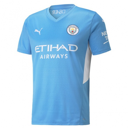 Kinder Fußball Dein Name #0 Blau Heimtrikot Trikot 2021/22 T-shirt