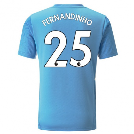 Kinder Fußball Fernandinho #25 Blau Heimtrikot Trikot 2021/22 T-Shirt