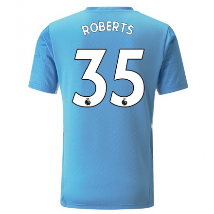 Kinder Fußball Patrick Roberts #35 Blau Heimtrikot Trikot 2021/22 T-shirt