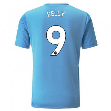 Kinder Fußball Chloe Kelly #9 Blau Heimtrikot Trikot 2021/22 T-shirt