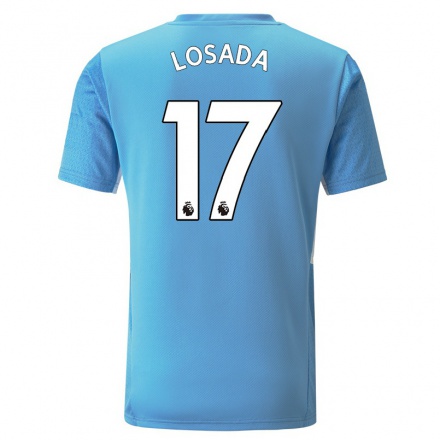 Kinder Fußball Vicky Losada #17 Blau Heimtrikot Trikot 2021/22 T-shirt