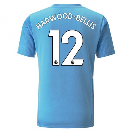 Kinder Fußball Taylor Harwood-bellis #12 Blau Heimtrikot Trikot 2021/22 T-shirt