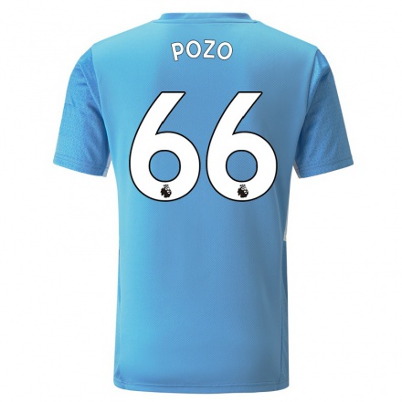 Kinder Fußball Iker Pozo #66 Blau Heimtrikot Trikot 2021/22 T-shirt
