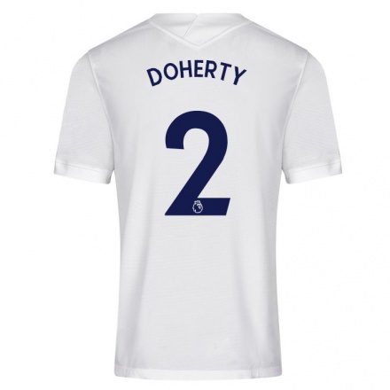Kinder Fußball Matt Doherty #2 Weiß Heimtrikot Trikot 2021/22 T-Shirt