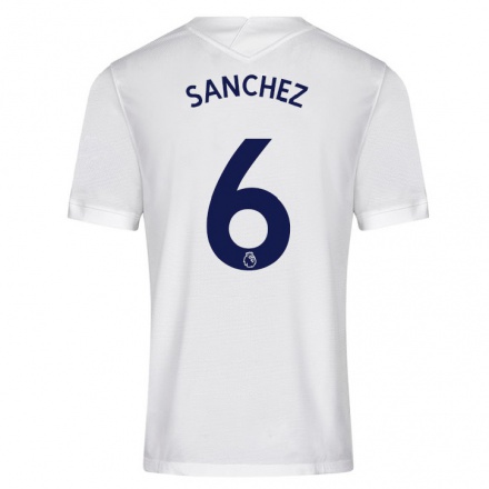 Kinder Fußball Davinson Sanchez #6 Weiß Heimtrikot Trikot 2021/22 T-shirt