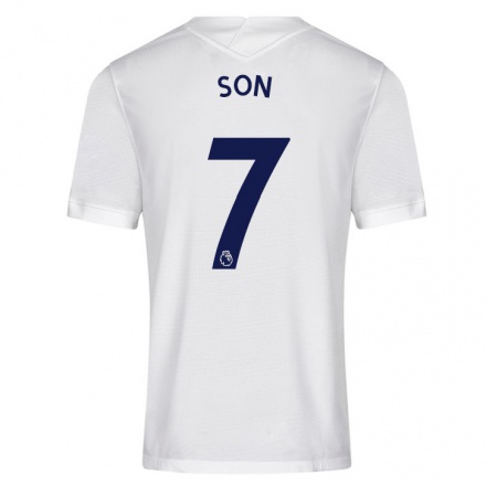 Kinder Fußball Heung-min Son #7 Weiß Heimtrikot Trikot 2021/22 T-shirt
