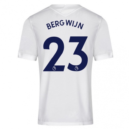 Kinder Fußball Steven Bergwijn #23 Weiß Heimtrikot Trikot 2021/22 T-Shirt