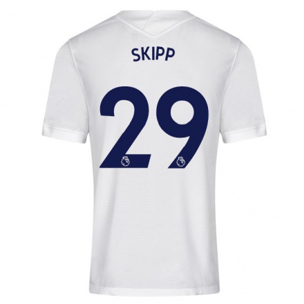 Kinder Fußball Oliver Skipp #29 Weiß Heimtrikot Trikot 2021/22 T-Shirt