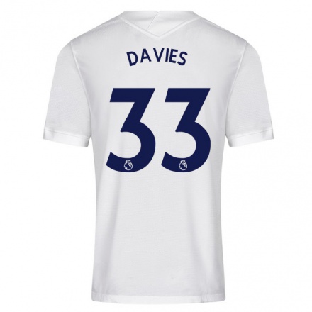 Kinder Fußball Ben Davies #33 Weiß Heimtrikot Trikot 2021/22 T-Shirt