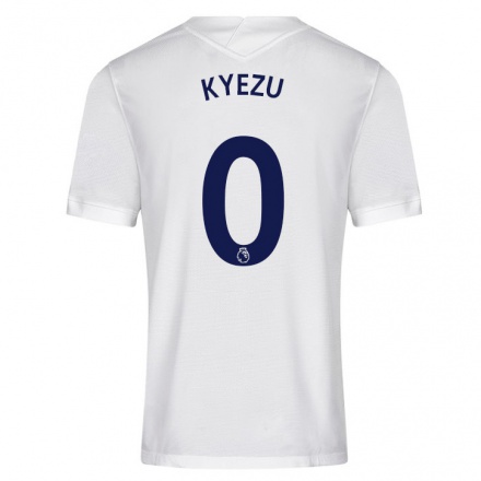 Kinder Fußball Jeremy Kyezu #0 Weiß Heimtrikot Trikot 2021/22 T-Shirt