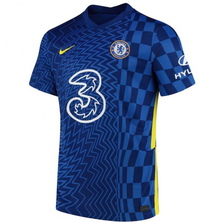 Kinder Fußball Thiago Silva #6 Dunkelblau Heimtrikot Trikot 2021/22 T-shirt
