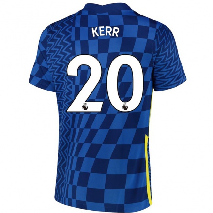 Kinder Fußball Sam Kerr #20 Dunkelblau Heimtrikot Trikot 2021/22 T-shirt
