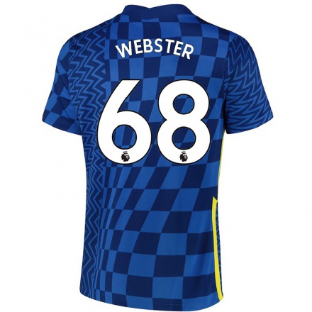 Kinder Fußball Charlie Webster #68 Dunkelblau Heimtrikot Trikot 2021/22 T-shirt