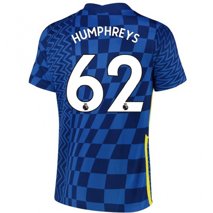 Kinder Fußball Bashir Humphreys #62 Dunkelblau Heimtrikot Trikot 2021/22 T-shirt