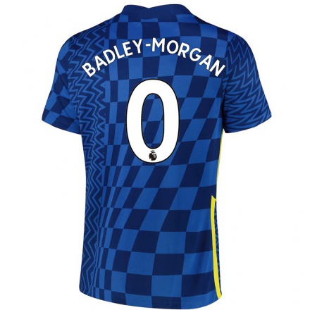 Kinder Fußball Luke Badley-morgan #0 Dunkelblau Heimtrikot Trikot 2021/22 T-shirt